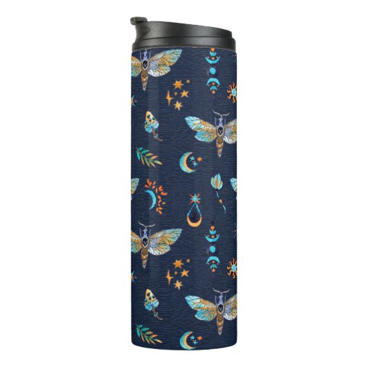 Celestial Moth Butterfly Pattern Thermosbecher (Nach rechts gedreht)
