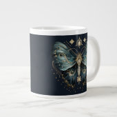 Celestial Moth Dark Aesthetic Coffee Mug Jumbo-Tasse (Vorderseite Rechts)