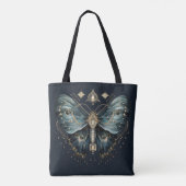 Celestial Moth Dark Aesthetic - Gothic Witch Art Tasche (Rückseite)
