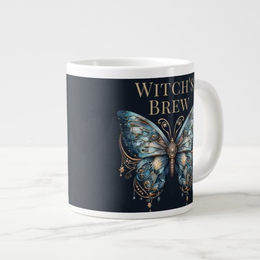 Celestial Moth Dark Aesthetic Mug Jumbo-Tasse (Vorderseite Rechts)