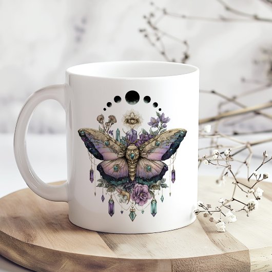 Celestial Moth Moon Phases Jumbo-Tasse