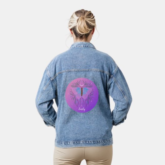 Celestial Moth Personalisiert Jeansjacke (Modell)