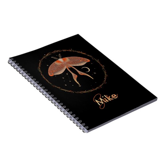 Celestial Moth Personalisiert Notebook Notizblock (Rechte Seite)