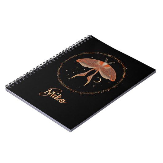 Celestial Moth Personalisiert Notebook Notizblock (Linke Seite)