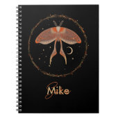 Celestial Moth Personalisiert Notebook Notizblock (Vorderseite)