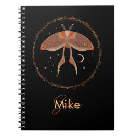 Celestial Moth Personalisiert Notebook Notizblock