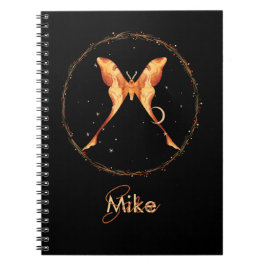 Celestial Moth Personalisiert Notebook Notizblock