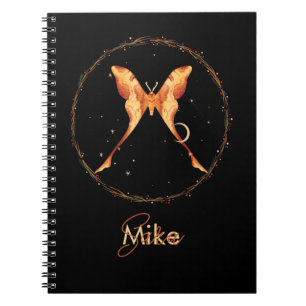 Celestial Moth Personalisiert Notebook Notizblock