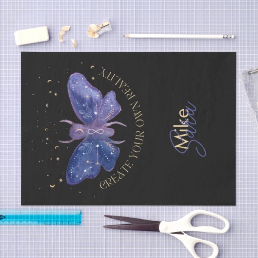 Celestial Moth Personalisiert Seidenpapier (Handwerk)