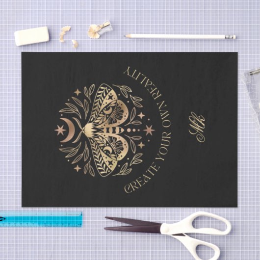 Celestial Moth Personalisiert Throw Kissen Seidenpapier (Handwerk)