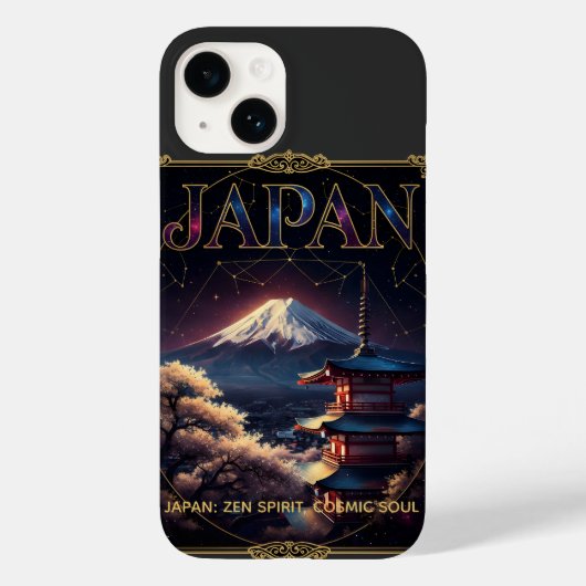 Celestial Mount Fuji Japan Pagoda Travel Art Case-Mate iPhone Hülle (Rückseite)