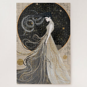 Celestial Muse Dreamy Kosmische Frau Puzzle
