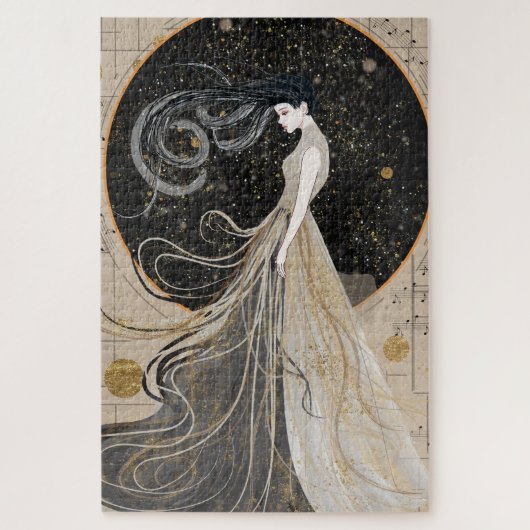 Celestial Muse Dreamy Kosmische Frau Puzzle (Vertikal)