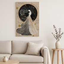 Celestial Muse Wall Art | Dreamy Cosmic Woman