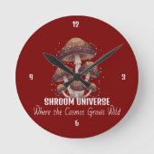 Celestial Mushroom Constellation Universe Runde Wanduhr (Vorderseite)