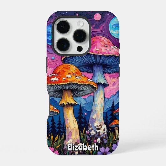 Celestial Mushroom Grove iPhone Hülle (Rückseite)