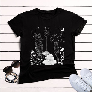 Celestial Mushroom Moon Goddesses T-Shirt