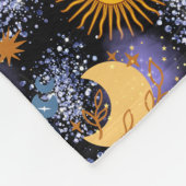 Celestial Muster Moon Stars Sun Monogram Baby Fle Fleecedecke (Ecke)