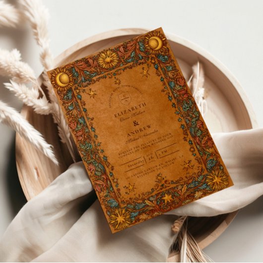 Celestial Mystic Baroque Wedding Einladung