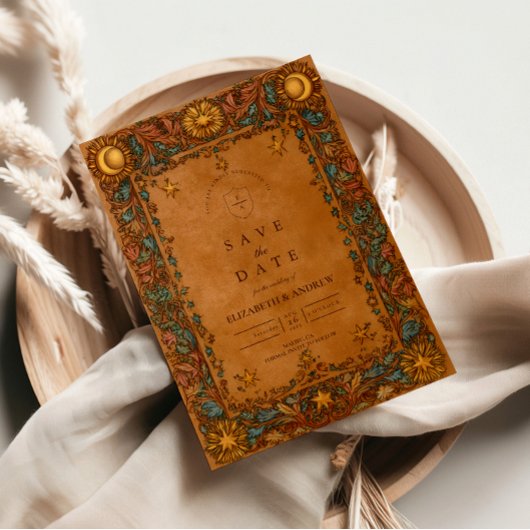 Celestial Mystic Baroque Wedding Save The Date