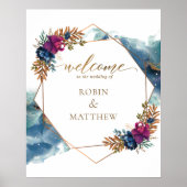 Celestial Mystic Garden, Wedding Welcome Sign Poster (Vorne)