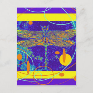 Celestial Mystic Gold Dragonfly von Sharles Postkarte