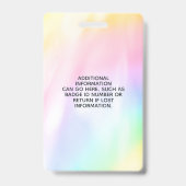 Celestial Mystic Moon Goddess Rainbow Foto ID Ausweis (Rückseite)