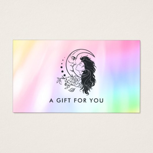 Celestial Mystic Moon Goddess Rainbow Gift Card (Vorderseite)