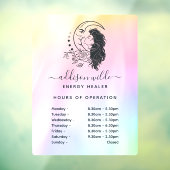 Celestial Mystic Moon Goddess Rainbow Hours Fensteraufkleber (Blatt 3)