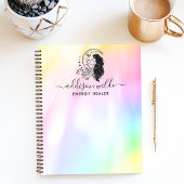 Celestial Mystic Moon Goddess Rainbow Personalisie Notizblock