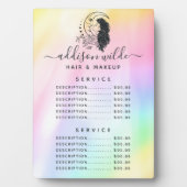 Celestial Mystic Moon Goddess Rainbow Price List Fotoplatte (Vorderseite)