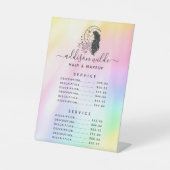 Celestial Mystic Moon Goddess Rainbow Price List Sockelschild (Vorderseite)