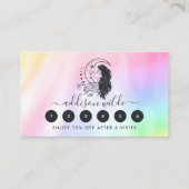 Celestial Mystic Moon Goddess Rainbow Treuekarte (Vorderseite)