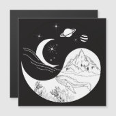 Celestial Mystic Yin Yang Bedeutung Liebe Magnetkarte (Vorne/Hinten)
