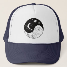 Celestial Mystic Yin Yang Bedeutung Liebe Truckerkappe