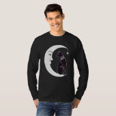 Celestial Mystical Black Cat Familiar Pagan Witchc T-Shirt (Vorne ganz)