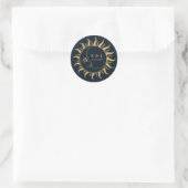 Celestial Mystical Elements Starsign Envelope Runder Aufkleber (Tasche)