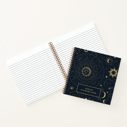 Celestial Mystical Elements Starsign Notebook Notizblock (Innenseite)