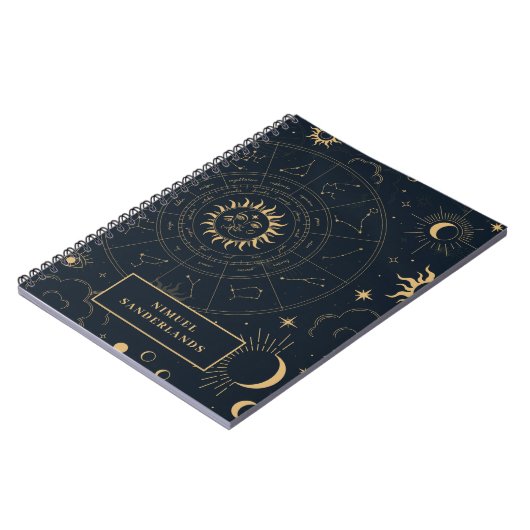 Celestial Mystical Elements Starsign Notebook Notizblock (Linke Seite)