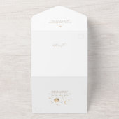 Celestial Mystical Moon Stars Halo Wedding All In One Einladung (Außenbereich)