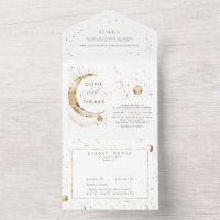 Celestial Mystical Moon Stars Halo Wedding