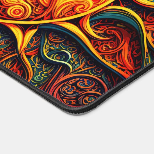 Celestial Mystical Painted Künstlerisch Sun Face Schreibtischunterlage (Ecke)