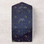 Celestial Mystical QR Code Wedding Foto All In One Einladung (Außenbereich)