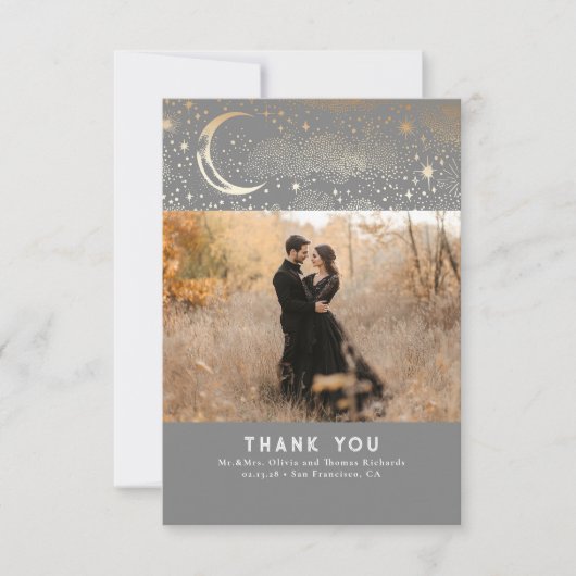 Celestial & Mystical Starry Night Danke Foto (Vorderseite)