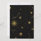 Celestial Mystical Starry Night Starsign Geburtsta Einladung (Rückseite)