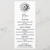 Celestial Mystical Wedding Menu Card  Menükarte (Vorderseite)