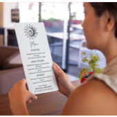 Celestial Mystical Wedding Menu Card  Menükarte