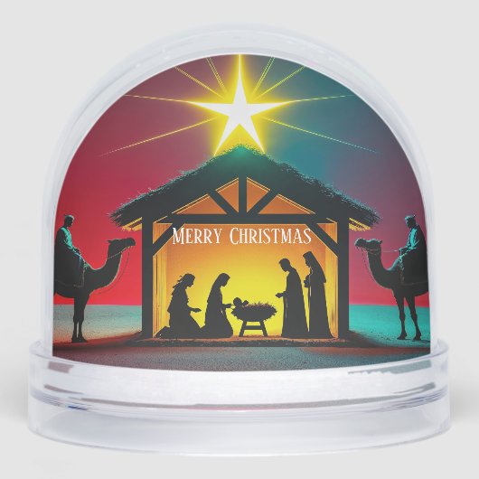 Celestial Nativity – Emmanuel Has Come Isaiah 9:6. Schneekugeln (Vorderseite)