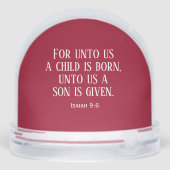 Celestial Nativity – Emmanuel Has Come Isaiah 9:6. Schneekugeln (Rückseite)