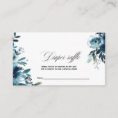 Celestial Navy Blue Floral Diaper Raffle Begleitkarte (Vorderseite)